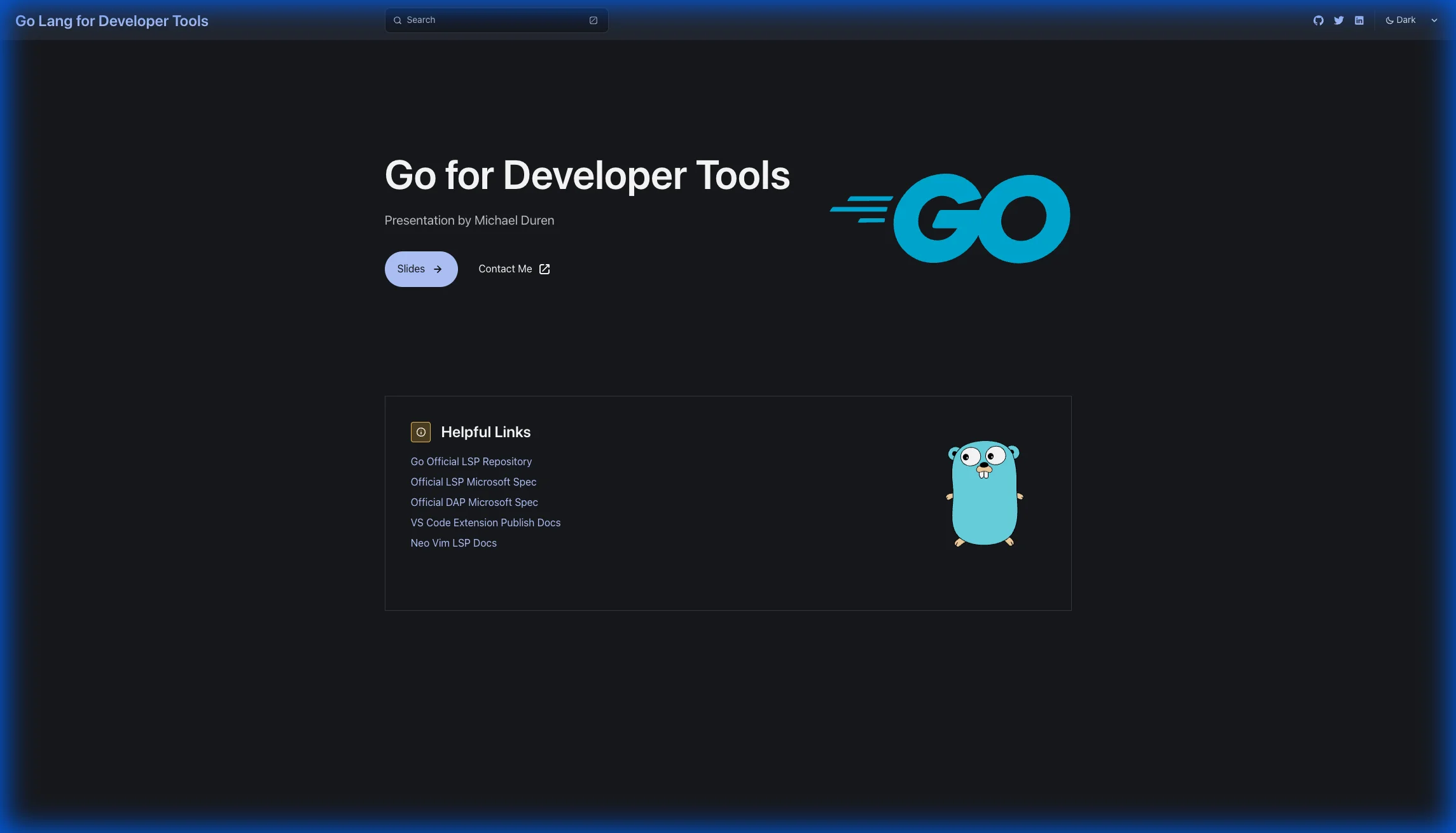 Developing Developer Tools with Go